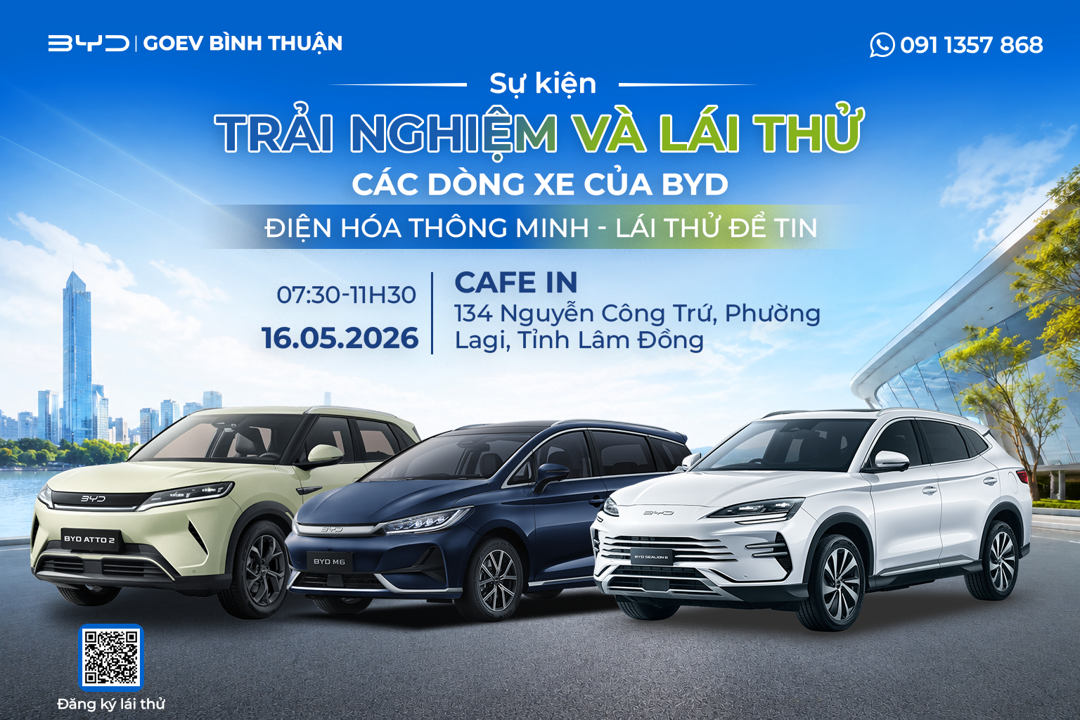 Trải Nghiệm Và Lái Thử Xe Điện BYD Tại Lagi – 16/05/2026