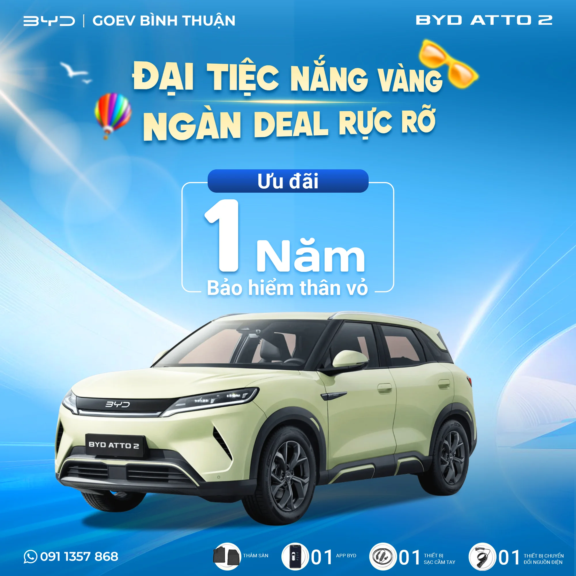 BYD Atto 2 – SUV điện hạng B tại sự kiện lái thử Karinox Coffee Khánh Hòa 30/05/2026